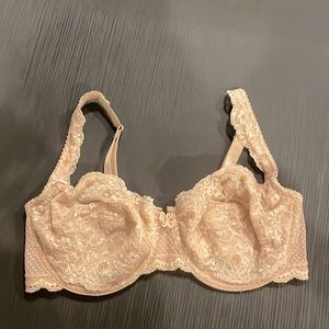 Lace Bra - 32F - Nude